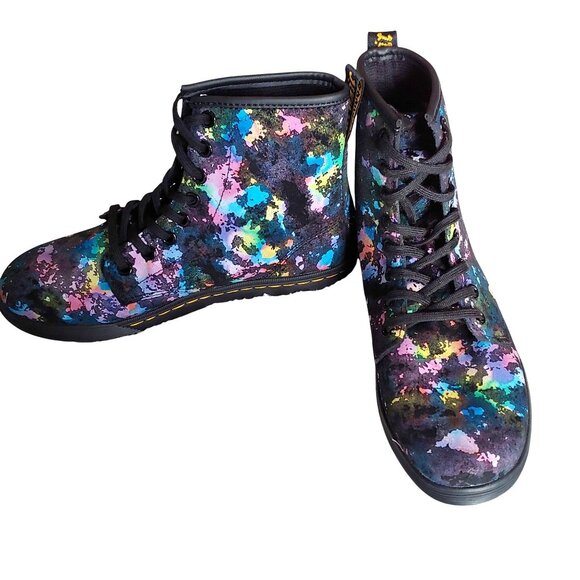 Dr. Martens 1460 Pascal Rainbow Tutti Frutti Lace Up Boots W6 Colorful Bold Arts - Picture 3 of 12